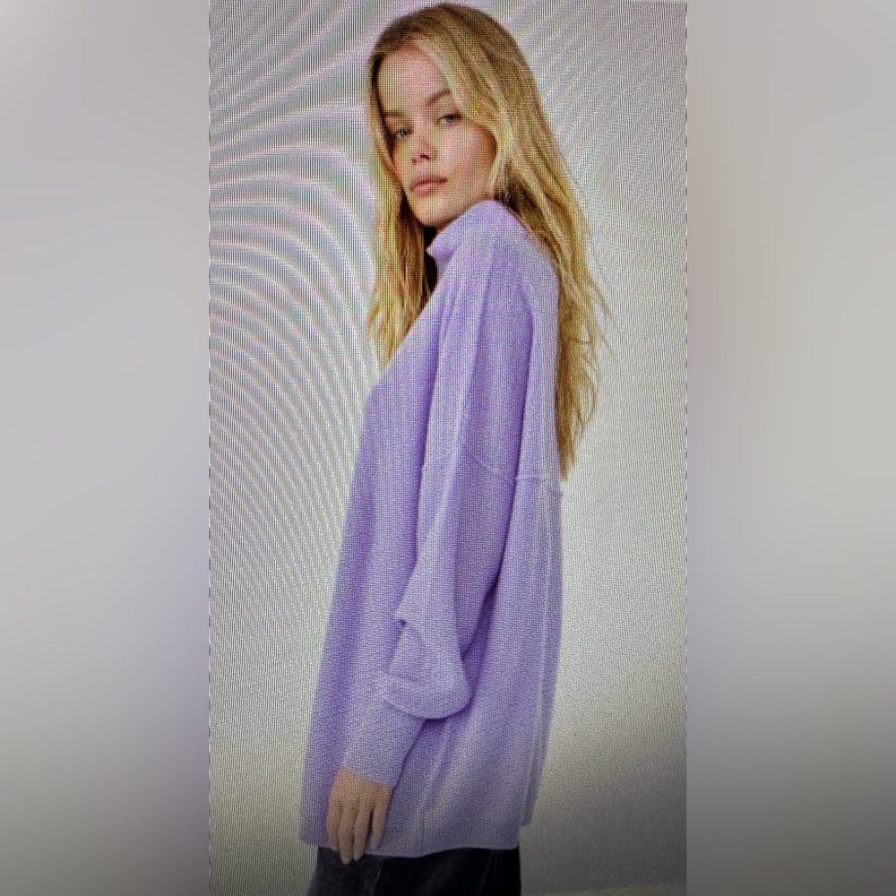 Free people, cashmere ottoman tunic, new with tags lavender size L - Picture 4 of 11